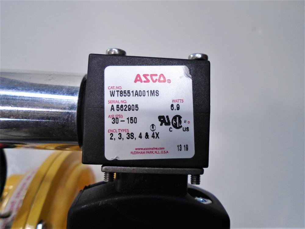 SVF 1" TriClamp 316L Sanitary Ball Valve w/Kinetrol Actuator & Asco Solenoid